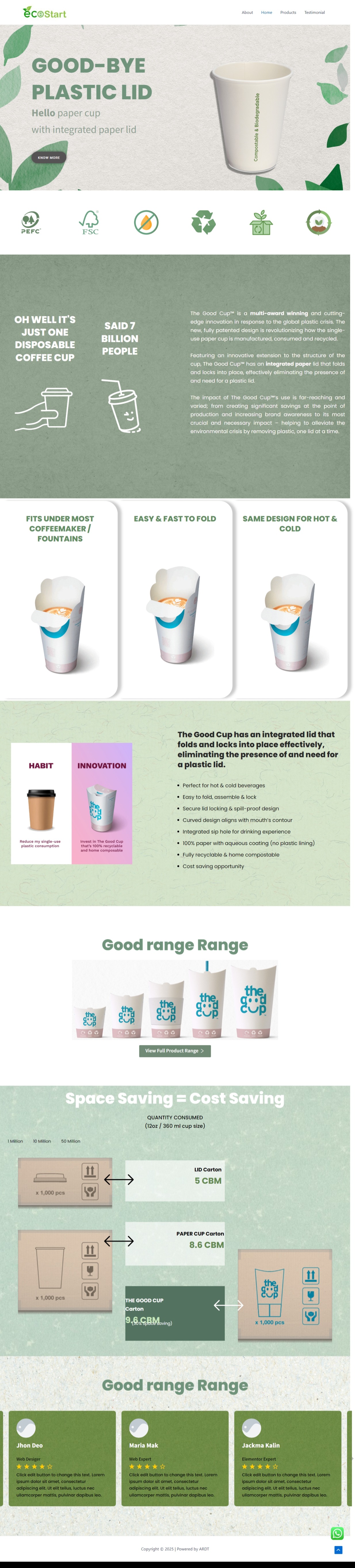 Business website design sample